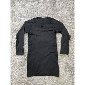 Lululemon Shirt Womens 4 Black Swiftly Tech Long Sleeve Crew Seamless Running